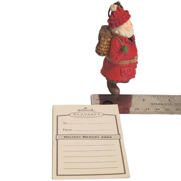 Kris Kringle Hallmark Keepsake Ornament 2003 by Sharon Visker Santa with Pack - Picture 5 of 15